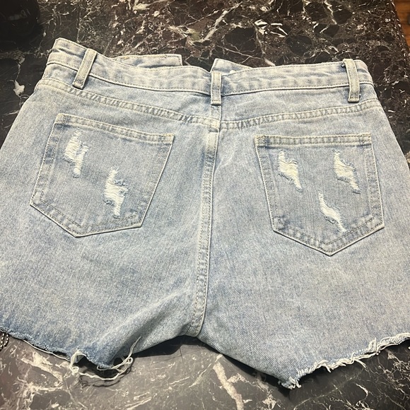 Rhinestone Denim Shorts - Picture 3 of 4